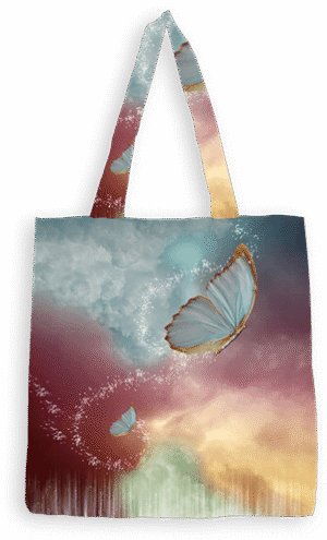 Tote Bag Butterfly 36X40 cm