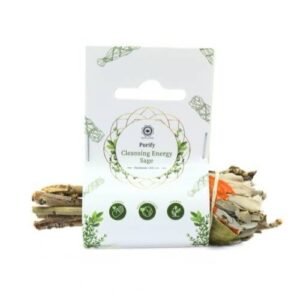 Cleansing Energy Sage Torch (With Citrine) with Label