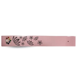 Pink Wooden Incense Burner with Lotus