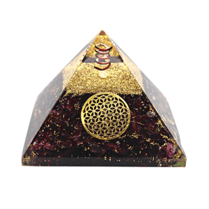 Garnet orgone pyramids
