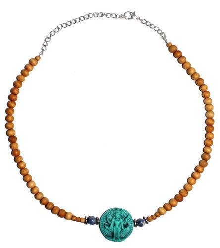 Chocker Sandalwood -Turquoise Vishnu