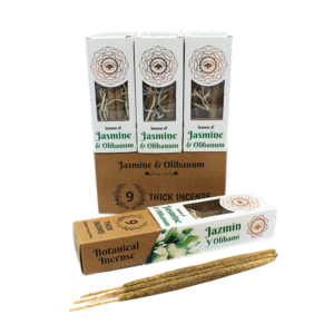 Green Tree Jasmine & Olibanum Botanical Thick Incense Sticks
