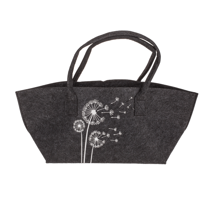 Felt shopping bag, dandelion/wildflowers, - Image 2