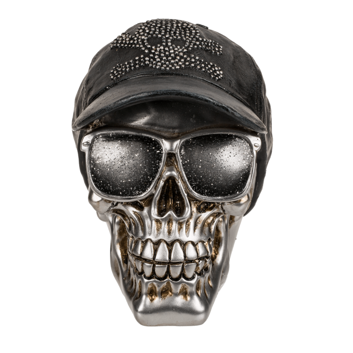 Savings bank with lock, Skull with basecap, - Image 2