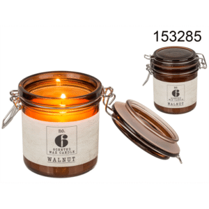Scented candle (Walnut) in mason jar
