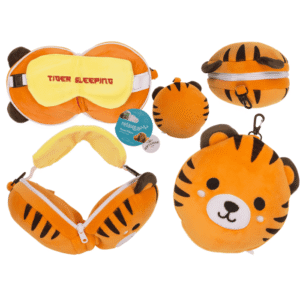 Kids Plush travel pillow with eye mask, - 61/6855#