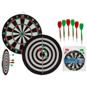 Dart board game with 6 darts, D: ca. 36.5 cm,