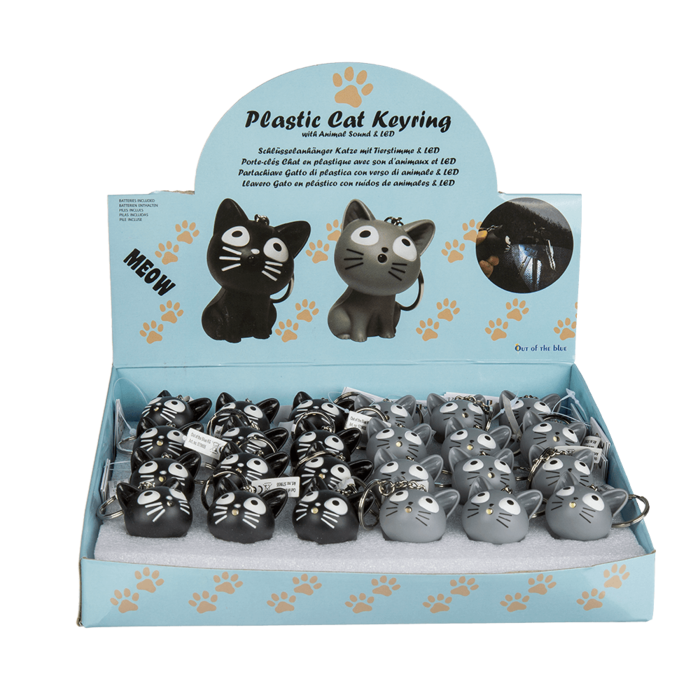 Metal Keychain - Cat with Animal Sound & LED - Image 2