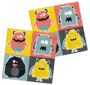 Napkins Monster Bash 33x33cm - 20 pieces