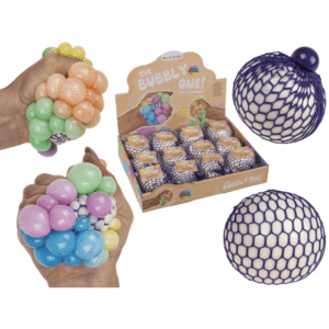 Squeeze ball in net, Rainbow,