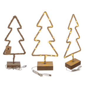Metal tree with Jute decoration & LED