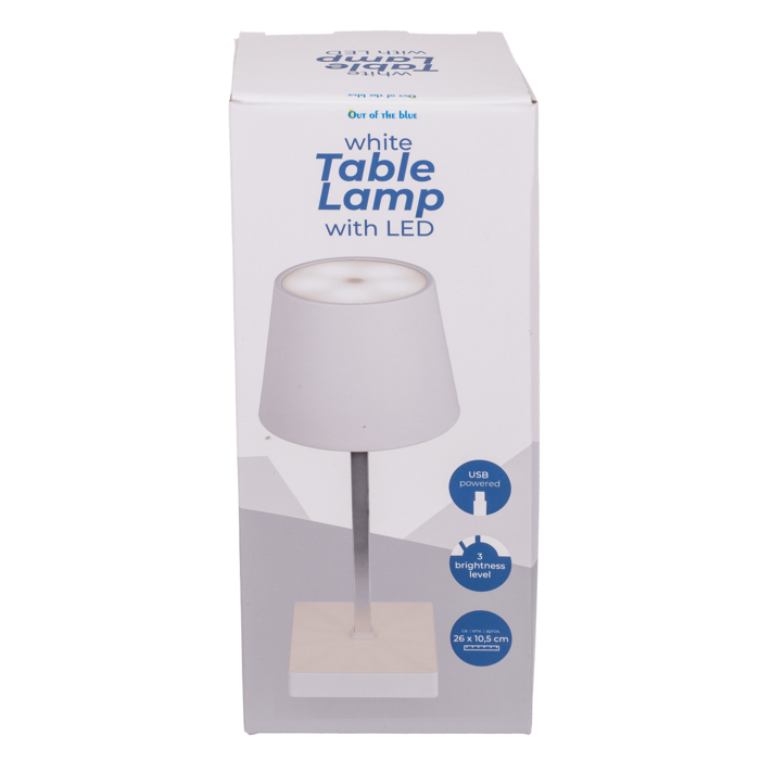White Table lamp with LED, - Image 2