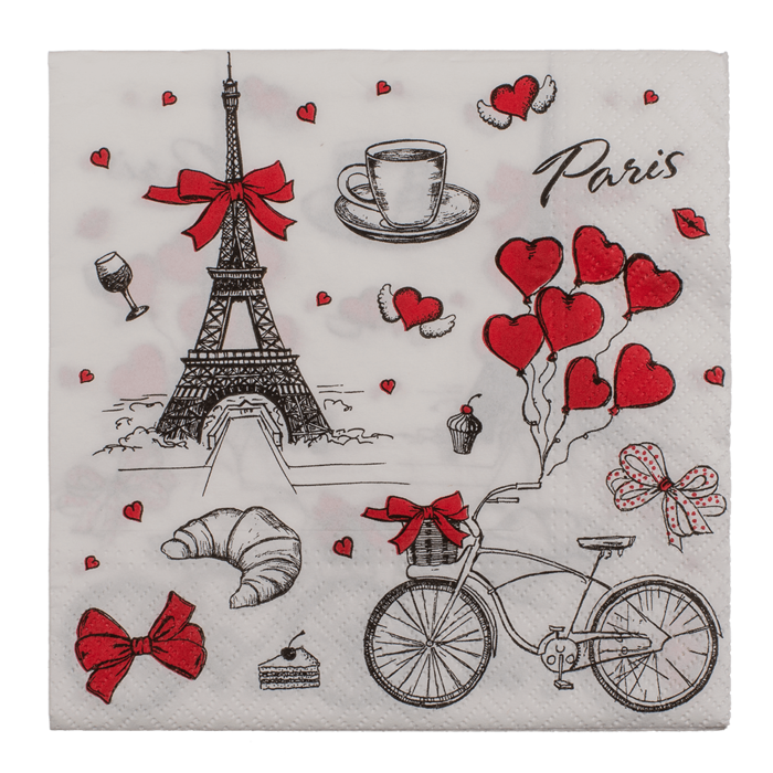 Paper napkins, Paris, ca. 33 x 33 cm, - Image 3