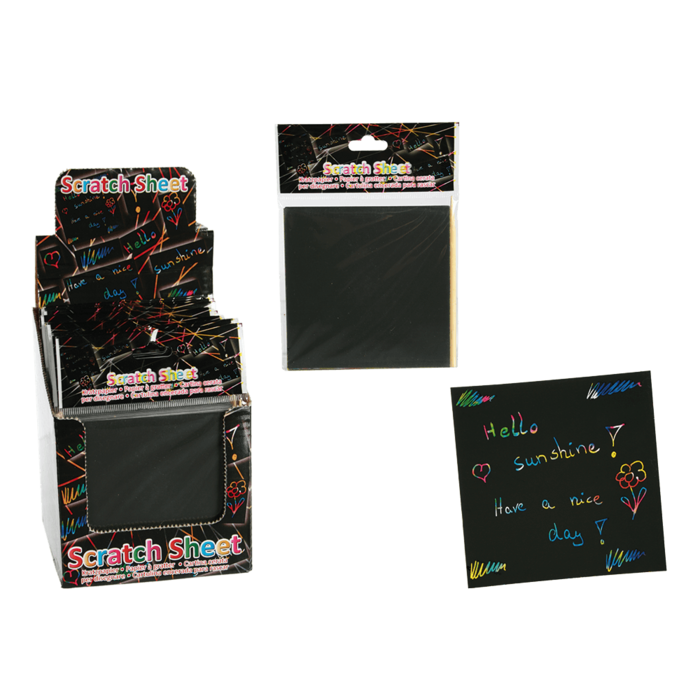 Scratch Sheet, Colourful, ca. 8, 5 x 8, 5 cm,