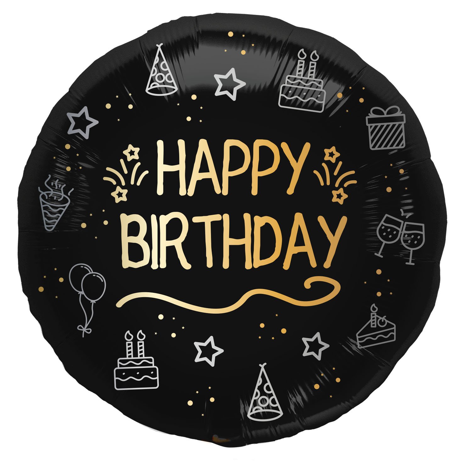 Foil Balloon - "Happy Birthday" - Shining Glam - 45 cm