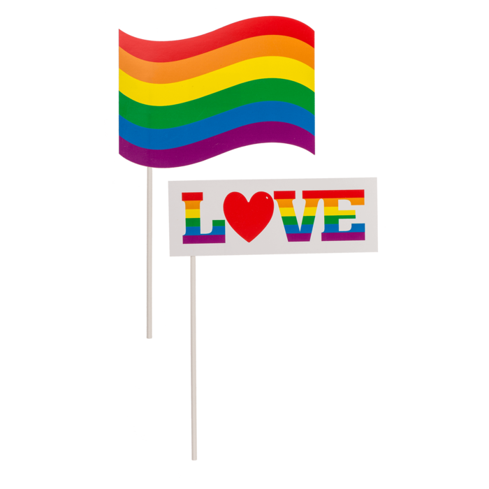 Party photo accessories on stick, Pride, - Image 3