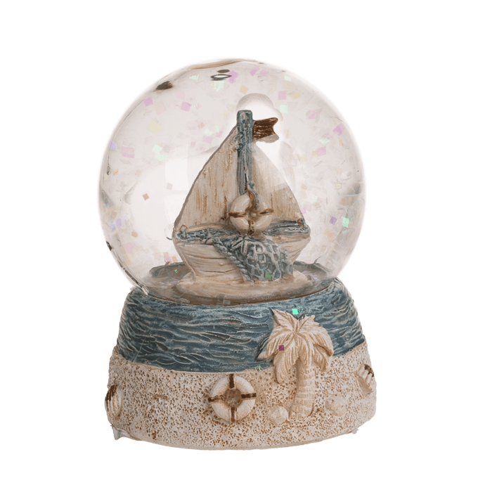 Polyresin glitter ball, maritime, - Image 4