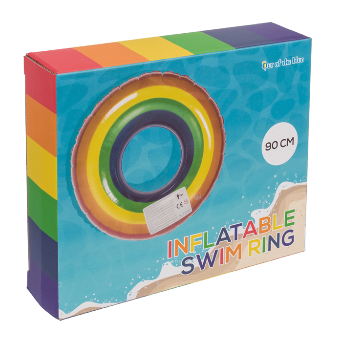 Inflatable swim ring, Rainbow, - Image 3