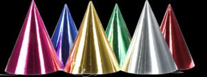Colourful Party Hats - 6 pieces