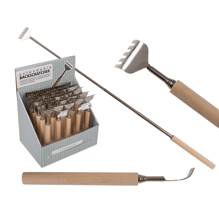 Extendable metal back scratcher,