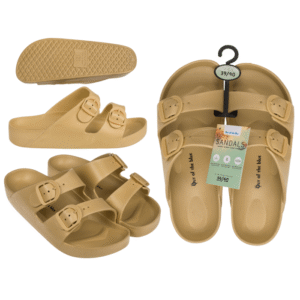 Woman sandals, tan, size 39/40,