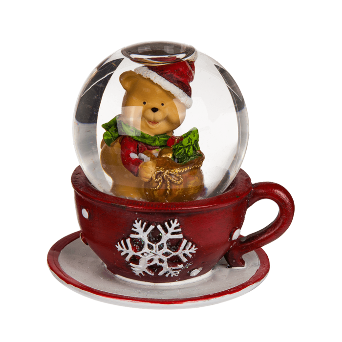 Polyresin snow globe, Christmas figurines, - Image 2