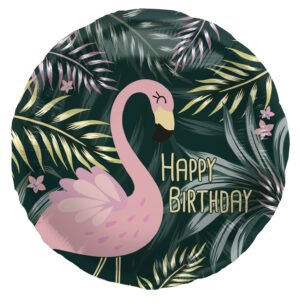 Foil Balloon Birthday Tropical Flamingo - 45 cm