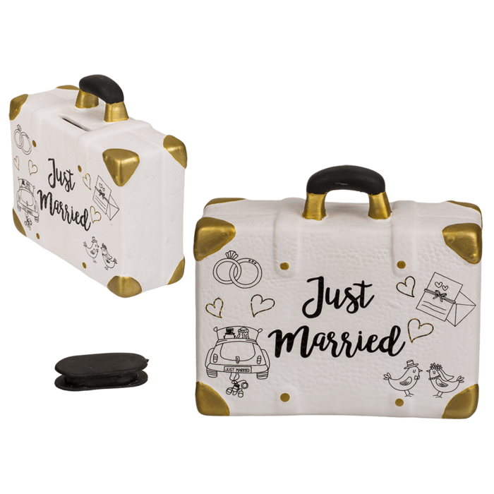 Savings box suitcase , Just married,