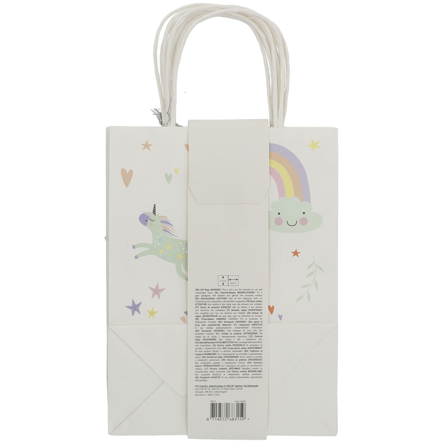 Gift Bags Unicorns & Rainbows - 6 pieces - Image 3