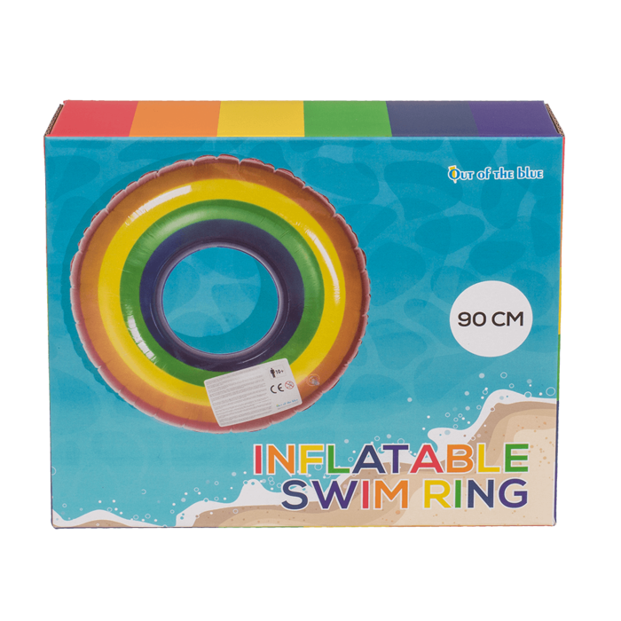 Inflatable swim ring, Rainbow, - Image 2