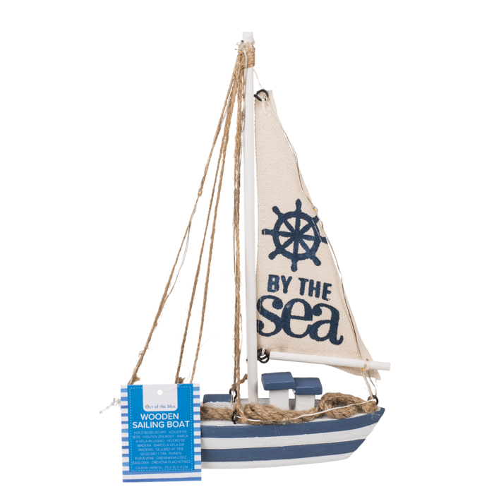 Wooden sailing boat with 7 LED, - Image 2