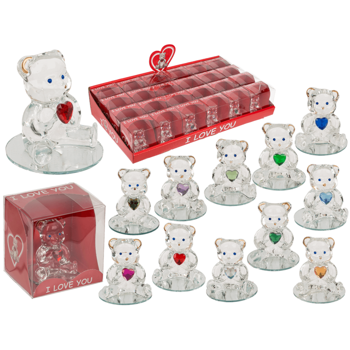 Glass Bear with Heart,