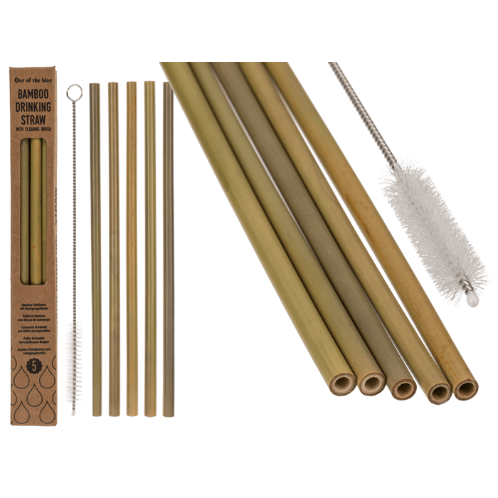 Drinking straw with cleaning brush,