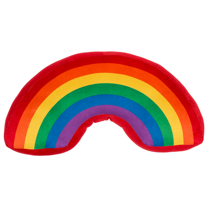 Plush cushion in u-shape, rainbow colours, - Image 3