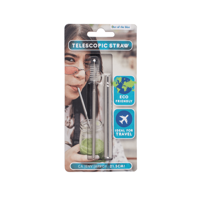 Extendable metal drinking straw with cleaning - Image 2