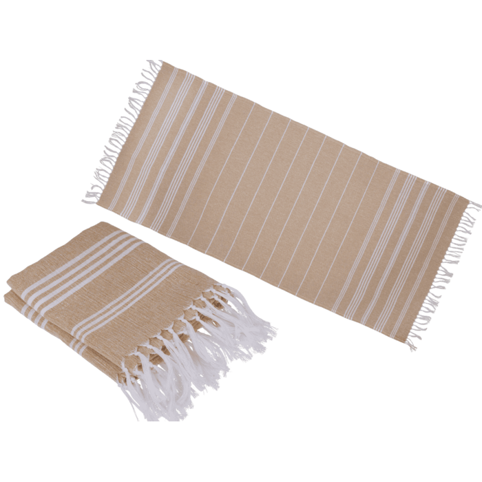 White/peach coloured Fouta towel