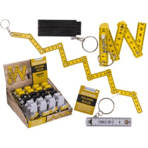 Keychain, Plastic Folding Ruler,