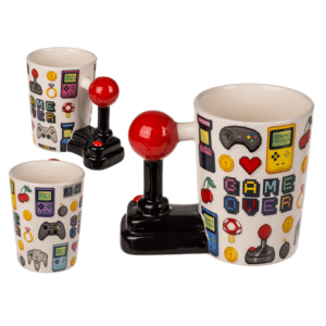Mug with joystick handle, Game Over,