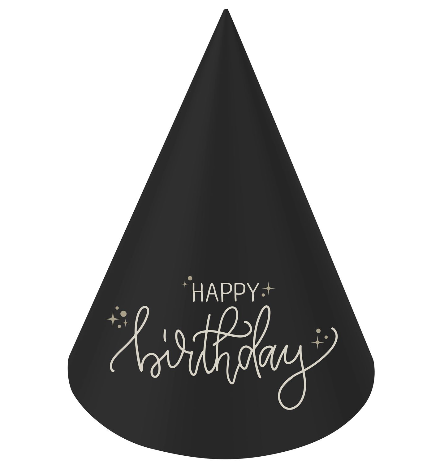 Mini Party Hats - Crème Noir - 10 cm - 6 pieces - Image 2
