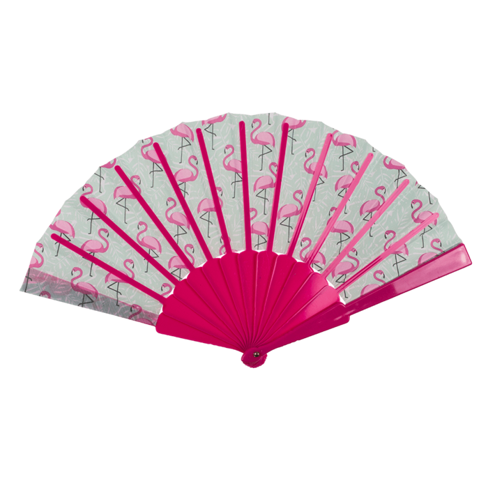 Plastic fan, flamingos, - Image 4