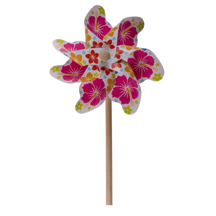 Coloured windmill with flowers, - Image 4