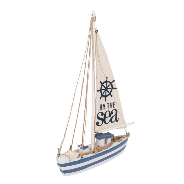 Wooden sailing boat with 11 LED, - Image 4