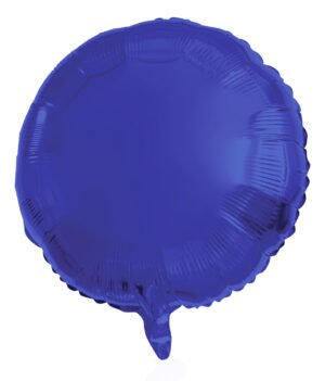 Foil Balloon Round Blue Metallic Matt - 45 cm