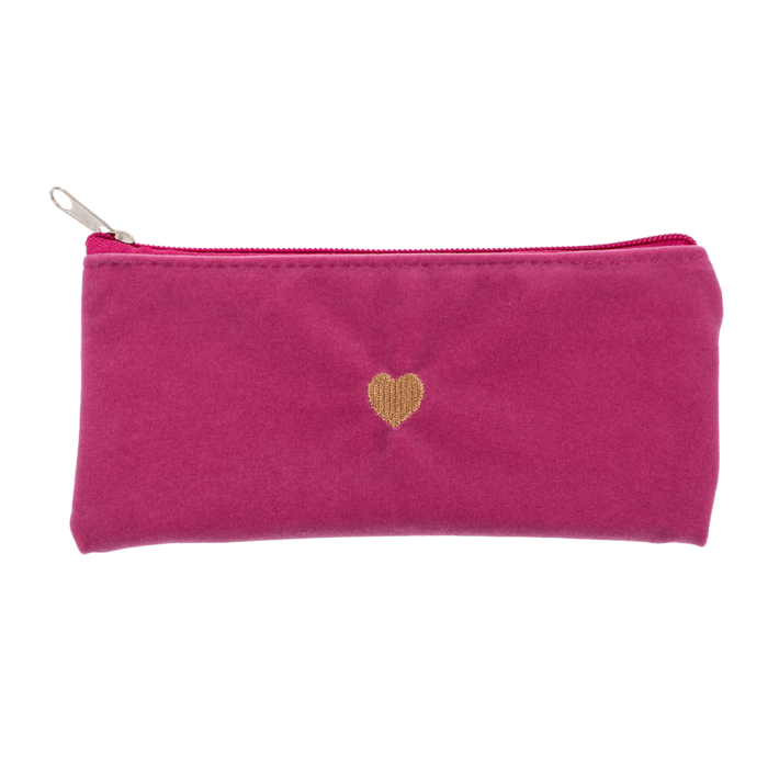 Velvet case with heart embroidery, - Image 2