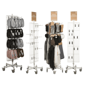 Turnable grid stand, white,