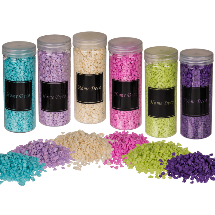 Deco sand, coarse grained, 6 colours ass.,
