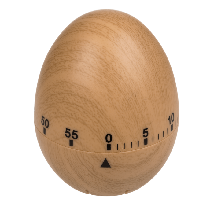 Plastic timer, Egg in wooden optic, - Image 2