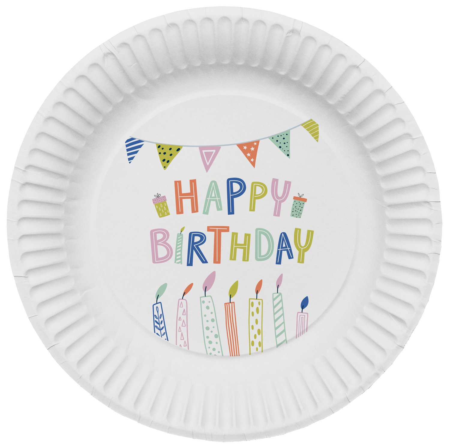 Paper Plates - Party Green - 23 cm - 8 pieces