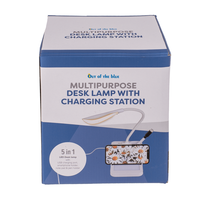 Desk lamp with USB charging port, - Image 2