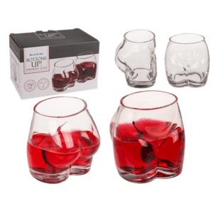 Dinking glass, Bottoms Up, approx. 7 x 5 x 9 cm,